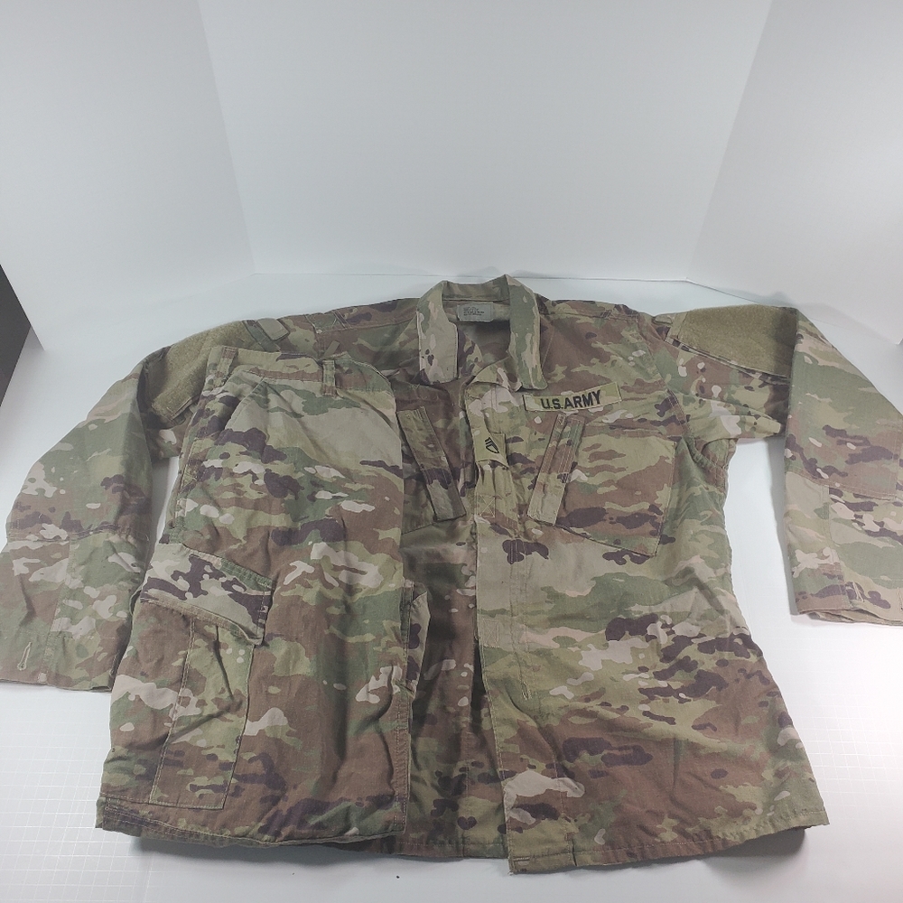 USGI Army OCP Uniform Top Medium Long + Bottom Medium Regular SSG Rank, Airsoft